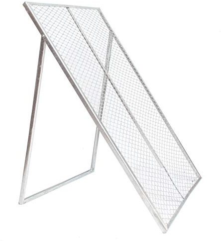 TRUTZHOLM Durchwurfsieb für Erde 115x75 cm Gartensieb Sieb Kompost Gitter Durchwurfgitter Erdsieb XL Bausieb klappbar verstellbare Stütze Maschenweite 40/22 mm