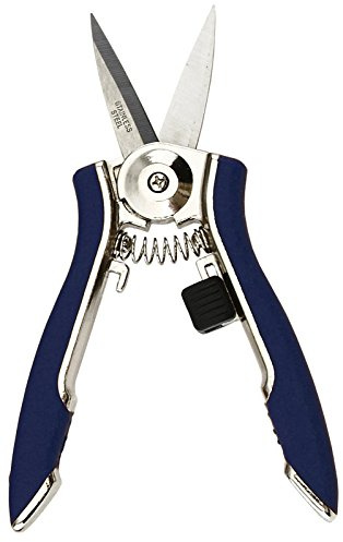 Dramm ColorPoint Stainless Steel Compact Garden Pruning Shears, Hand Pruner, Garden Clippers, with Heavy Duty Blade and Easy grip Handle, Blue