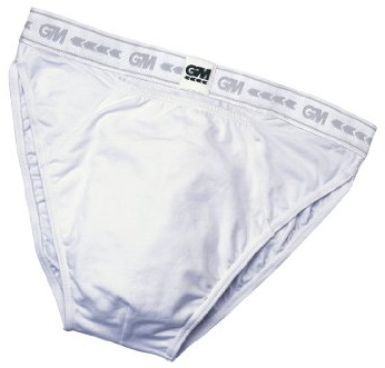 Gunn & Moore GM | Cricket | Briefs | Special Blend Stretch Cotton with Elastic Waist For Comfort Fit | Integral Pouch For Box Abdo Guard | White | X-Large Adult For Waist 37-38