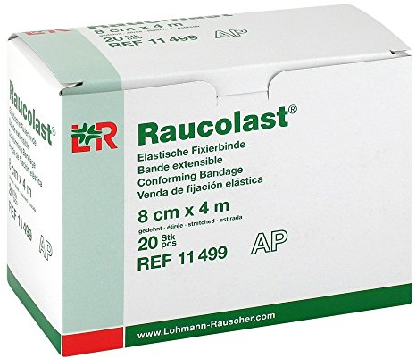 Elafix Binden Raucolast 8 cm ohne Zellglas, 20 St