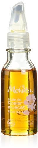 Melvita - Olio di Rosa Mosqueta - Oli di Bellezza - Nutre, Rigenera, Rivitalizza Viso & Corpo - Ricco di Acidi Grassi, Flacone Pratico in Vetro - Flacone da 50 ml