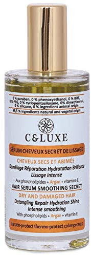 Sérum Lissant Cheveux Secs et Abîmés - Hydratation & Réparation Intense Argan, Kératine protect, Phospholipides, Thermo-Protecteur Vegan, Sans Silicone - Spray 50ml