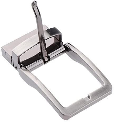 Baoblaze Herren Gürtelschnalle Edelstahl, Men Belt Buckle Metall, Legierung Gürtelschnalle, Fashion Reversible Belt Buckle, Single Prong Rechteckigen Pin Gürtelschnalle für Männer Gürtel - 02, M