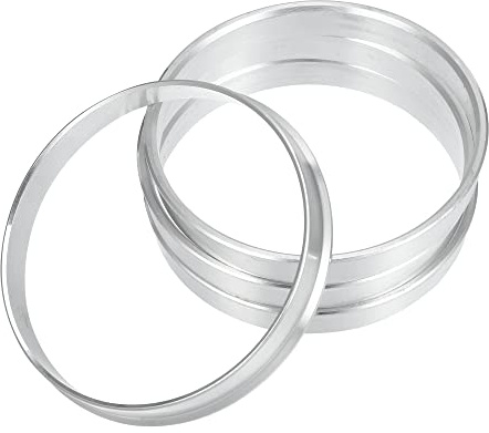 A ABSOPRO Anillos Centradores De Cubo Aleación Aluminio 4Uds Plateado