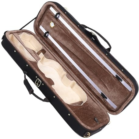 Violin 4/4 Size Hardcase with Hygrometer & Portable Handle - Professional Storage Box for Musical Instrument Protection