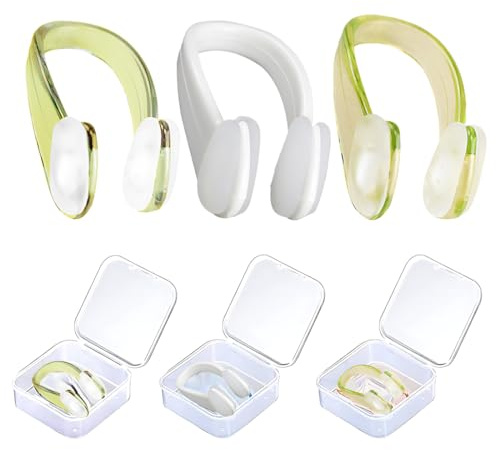 XPEX 3 Pezzi Tappanaso per Piscina Tappanaso nuoto sincronizzato Tappi per Naso da Nuoto in Silicone Clip per Naso da Nuoto Tappi Tappa Naso Nuoto Clip per Bambini Adulti Principianti (3 Colori) (2)