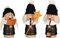 Christian Ulbricht Räuchermännchen Miniwichtel Kurrende - 3 Stück - 16,5 cm