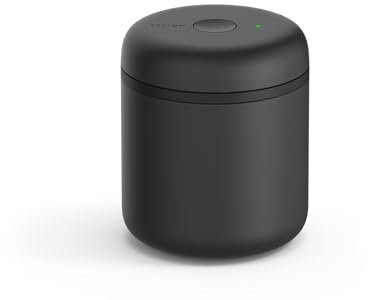 Fellow Atmos Elektrische Vakuumkanister & Vorratsbehälter – Luftdichte Kaffee- & Lebensmittelbehälter – Kaffeedosen – 0,7 Liter – Mattschwarz