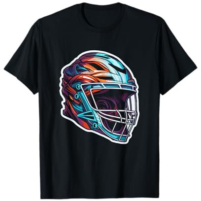 Lacrosse Helm Grafik T-Shirt