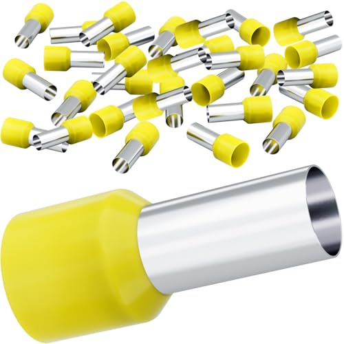 HOLMOL Lot de 60 embouts de câble de 25 mm² - 25 mm² - Embouts de câble isolés 25 mm 2 x 16 mm - Embouts de câble 25 mm² de long - Pour connexion de fil (25 mm² x 16 mm)