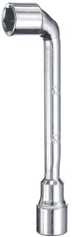 sourcing map Llave hexagonal en ángulo en forma de L de 12 mm 45# de acero de doble extremo métrico de 6 puntos para reparación general, tuberías, mantenimiento de automóviles de bicicleta