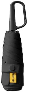 erised's bifrost Mini-Reise-Regenschirm mit Karabiner-Griff für Damen, Herren, Kinder, 6 Rippen, kompakt, tragbar, leicht, klein, Anti-UV-Schutz, Teflon-Beschichtung, wasserdicht, Sonnenregen
