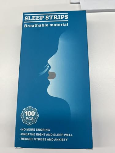 Nasenpflaster Schnarchen 100 Stück, Premium schwarze Nasal Strips. Besseres Atmen bei verstopfter Nase, gegen Schnarchen, besserer Schlaf, Perfektes