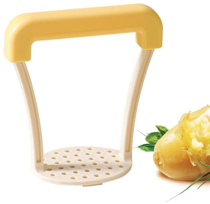 Rechory Triturador de patatas | Aplastador de patatas - Agarre ergonómico antideslizante de 5.12 pulgadas, antiadherente, prensa, resistente, para cocina y hornear verduras