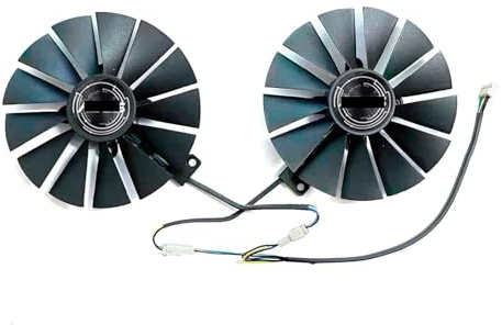 2 unidades de refrigeración para ordenador T129215SM DC12 V 0,25 amperios para tarjetas gráficas/gráficas, compatible con ventiladores de tarjeta gráfica GTX1070TI A8G GDDR5 (2 ventiladores)