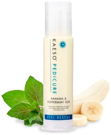 KAESO BEAUTY Crema Reparadora Para Talones Agrietados de Banana Peppermint Sos 150 ml - Crema con Hidratación Profunda - para Durezas en los Pies - Refrescante Efecto Calmante