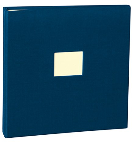 Semikolon 353344 Foto- & Gästebuch 17-Ring – 24,7 x 24 cm - Ohne Inhalt - Spiralfotobuch – marine dunkel-blau