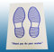 Disposable White Paper Car Floor Mats with Printed Blue Feet 250 pck