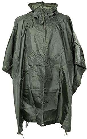 MFH US Army Regenponcho RipStop Regencape Regenmantel Regenanzug (DE/NL/SE/PL, Alphanumerisch, Einheitsgröße, Regular, Regular, oliv)