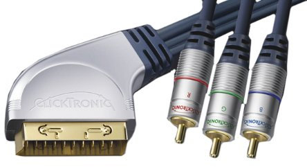 ClickTronic HC 401-5.0m - adaptadores de cable de vídeo (5m, SCART (21-pin), 3 x RCA)