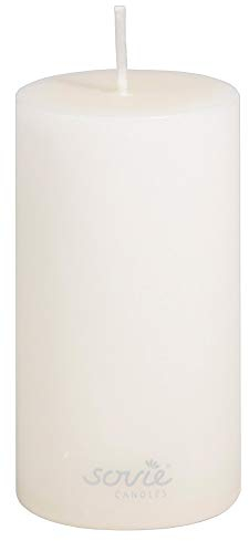 Mank Stumpenkerze Creme, Ø 50 x 100 mm - Brenndauer ca. 28 Stunden