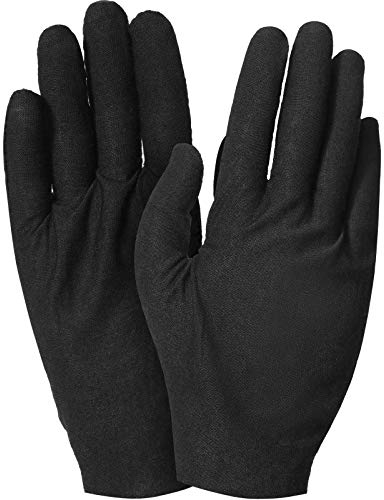 2 Paar Baumwolle Handschuhe Feuchtigkeit Handschuhe Weiche Elastische Hautpflege Handschuhe Arbeit Handschuhe für Frauen Trockene Hände Schmuck Inspektion, Einheitsgröße (Schwarz)