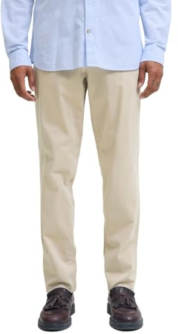 JACK & JONES Jpstmarco Jjbowie Noos Pantalones chinos, Beige, 34W / 32L Hombre