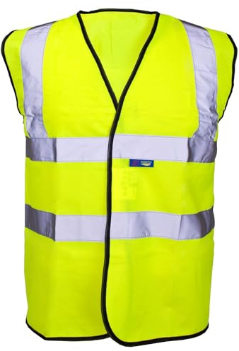 Stormway High Visibility Vest - Reflective Safety Waistcoat, Hi Viz Work & Utility Jacket, Neon Security Clothing for Running, Hi-Vis PPE, Fluorescent Construction and Outdoor Wear