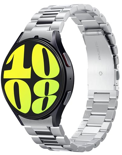 Spigen Modern Fit 316L Armband Kompatibel mit Samsung Galaxy Watch 7 40mm, 6 44mm, 6 Classic 47/43mm - Silber