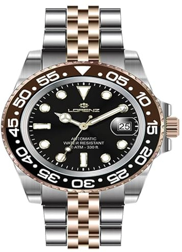 Lorenz Sport Automatic 28196NN - Orologio Uomo in Acciaio Inossidabile - Orologio Sportivo Sub 100m