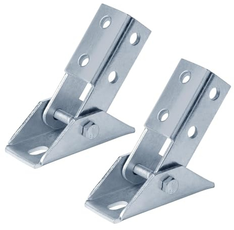 LMYMXUS Adjustable Brace Fitting for 1-5/8 Strut Channel, Hinged Base, 3/16 Thick, 2 Pcs
