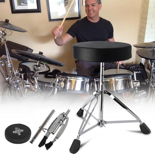 Taburete para batería,Cómodo asiento con altura ajustable para batería | Taburete para música - Para hombres, mujeres, jóvenes, adolescentes, niñas, hijos, hijas, familia, amigos, bateristas, práctica
