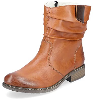 Rieker Femme Bottines Z4180, Dame Bottines,Demi-Bottes,Bottines,fourrés,Bottes d'hiver,Marron (Braun / 22),43 EU / 9 UK