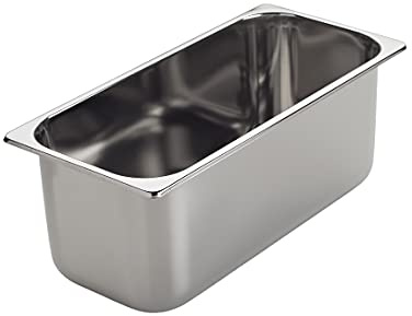 LACOR 66175 Eisbehälter, Behälter aus Edelstahl 18/10, Eiscreme, hält EIS, abgerundete Kanten, stapelbar, spülmaschinenfest, 360 x 165 x 150 mm