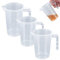 3 Pezzi Misurino in Plastica Set, 50ml/100ml/250ml Misurino Graduati, Misurino di Precisione con Bilancia, Misurino Dosatore per Casa, Laboratorio, Panetteria, Cucina