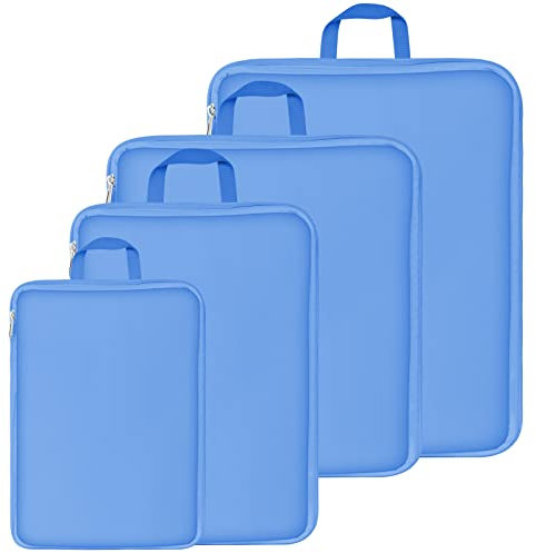 OSDUE 4 Teilige Packwürfel Set für Koffer, Reise Organizer, Koffer Organizer Packing Cubes Compression, Koffer Packtaschen Set, Kompression Koffer Organizer Set, Travel Essentials Kofferorganizer