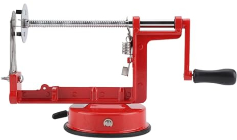 Pelapatate Affettatrice A Manovella Manuale A Spirale Manuale Per Patatine Fritte Con Base A Ventosa Per Taglio Facile, Utensile Da In Acciaio Inossidabile