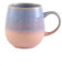 FülleMore 480ml große Kaffeetasse Porzellan Kaffeebecher mit Henkel Cappuccinotasse Kakaobecher Teetasse Keramikbecher für Büro und Zuhause (Lila)