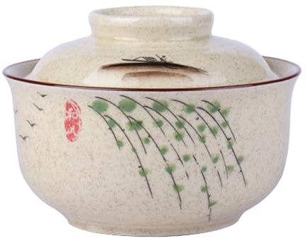 Ramen Schüssel,Keramik Ramen Bowl Set mit Deckel,800ml Suppenschalen, Pho,Japanische Vintage Ramen Schale aus Keramik Für Getreide, Suppe, Asiatisch Geschirr Mikrowelle Und Geschirrspüler