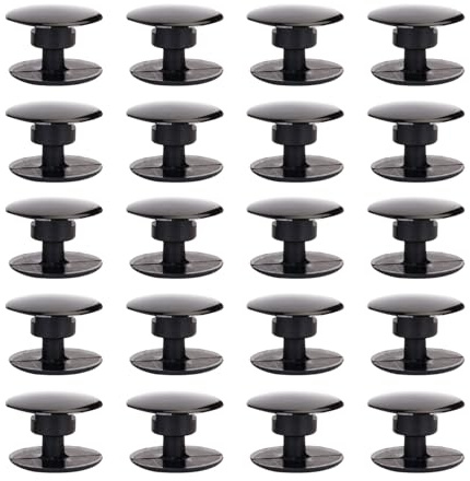 20 Hebillas Decorativas de Fijación para Zapatos con Cordones de Firmware - Accesorios de Borde Fijo (Negro)