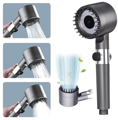 Soffione Doccia a Pioggia con Filtro Anticalcare ad Alta Pressione - Bocca in Silicone per Testa Massaggio