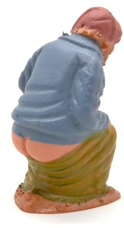 Figura del presepe nascosto da 6 cm. trova la figura natalizia. l'uomo che fa la cacca. figurina cagando. set di scena di natività, figure, gesù. 3 Re. modelli in scala
