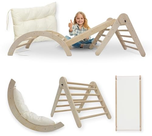 MAMOI Montessori - Arco de escalada con cojín (4 en 1)