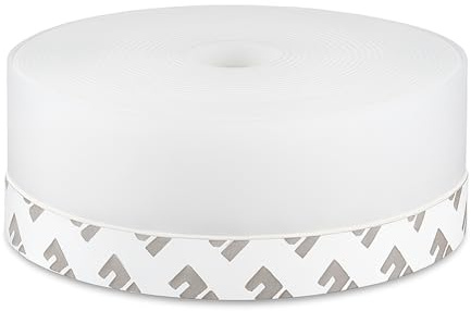 Bande d'étanchéité en Silicone, 35 MM × 10 M, Joint pour Fenêtres et Portes, Isolant Froid, Anti-Insectes, Imperméable et Insonorisant, Installation Facile et Efficace