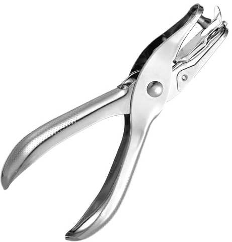 Single Hole Punch,6mm One Hole Puncher Perforator, Handheld Stainless Steel Paper Punch, One Holes Punchs,for Scrapbooking,Card Tags,DIY Craft,Office,Classroom,School,Home Accessories