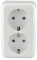 Unitec Schutzkontakt-Steckdose 2-Fach Standard, AP, elektroweiß