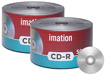 100 Pack Imation CD-R 52X 700MB/80Min Branded Logo Blank Media Recordable Data Disc