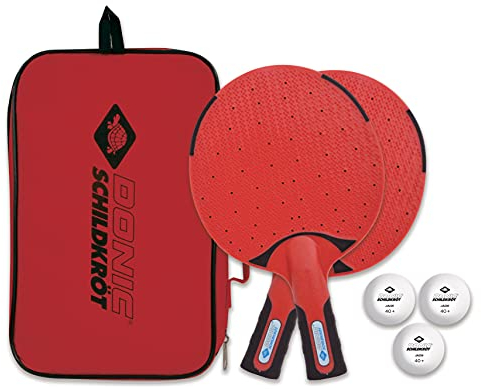 Schildkröt Unisex-Adult TT-Set Carrybag, (2X Schläger +3 Bälle), Alltec Hobby, 788648, One Size, Outdoor Weatherproof, 788662