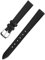 Brrnoo Uhrenarmband aus PU Leder, Ersatzband Armband mit Edelstahl Metallschließe, Verstellbares Uhrenarmband (14mm schwarz)