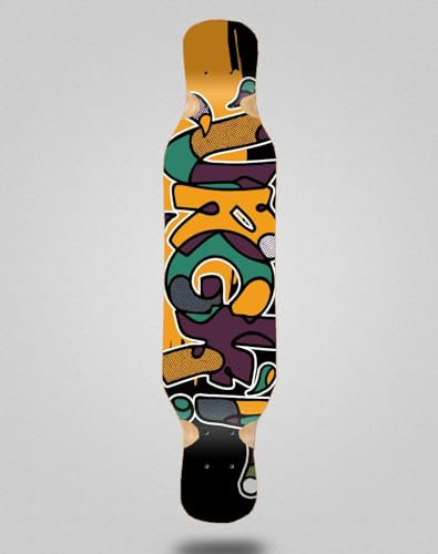 Urgh Skateboard Longboard Deck 46 x 10 Modern Black